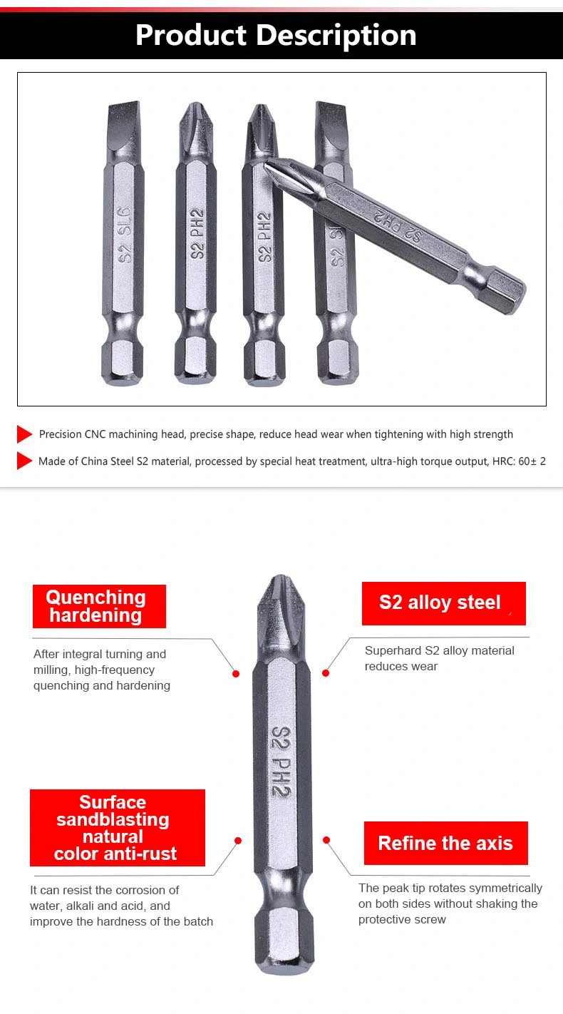 High Quality 23PCS S2 Impact Bits Screwdriver Set Box Impact Screwdriver Bit Impact Driver Set