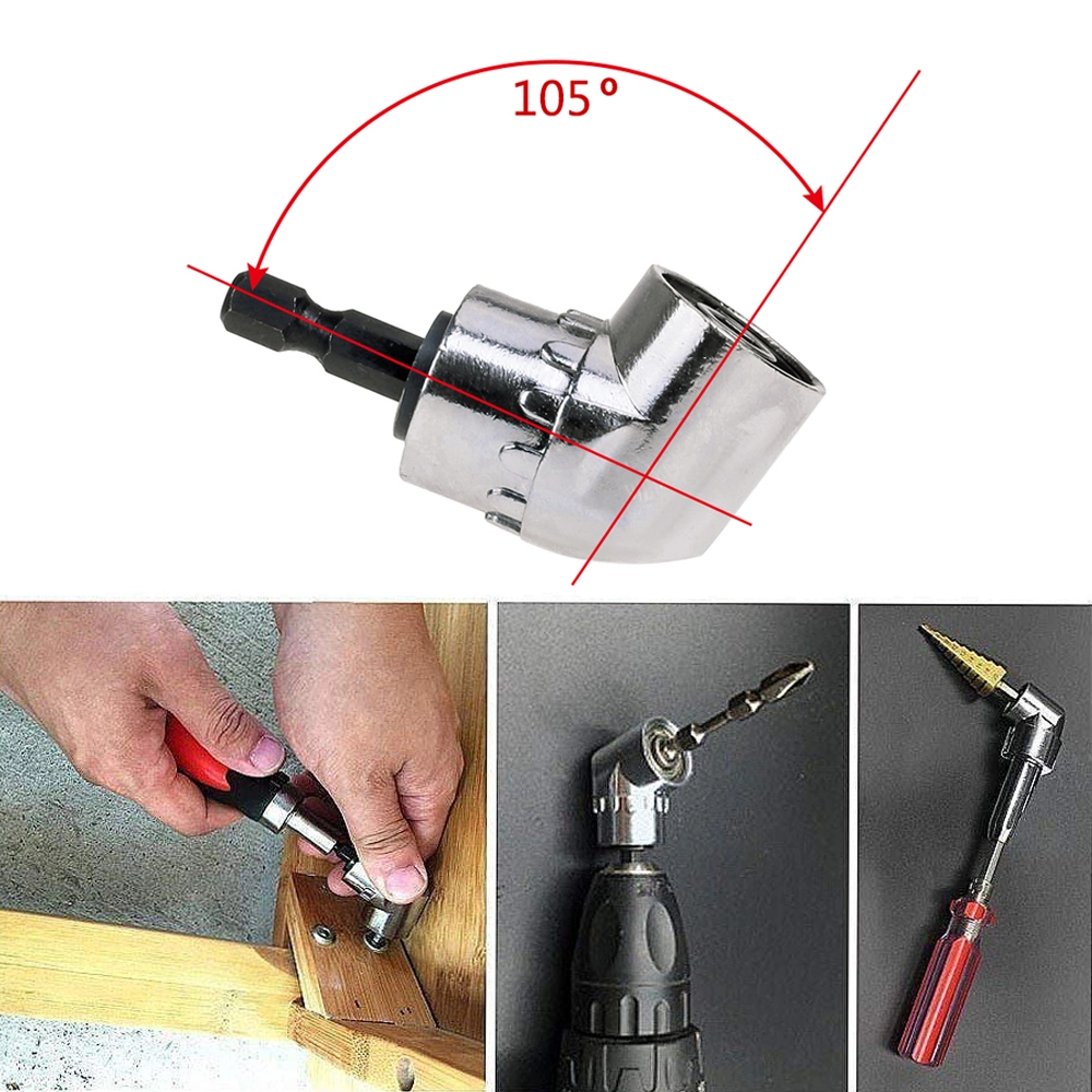 105 Angle Screwdriver Set Socket Holder Adapter Adjustable Hand Tools Angle Screw Driver Tool 1/4′′ Hex Bit Socket