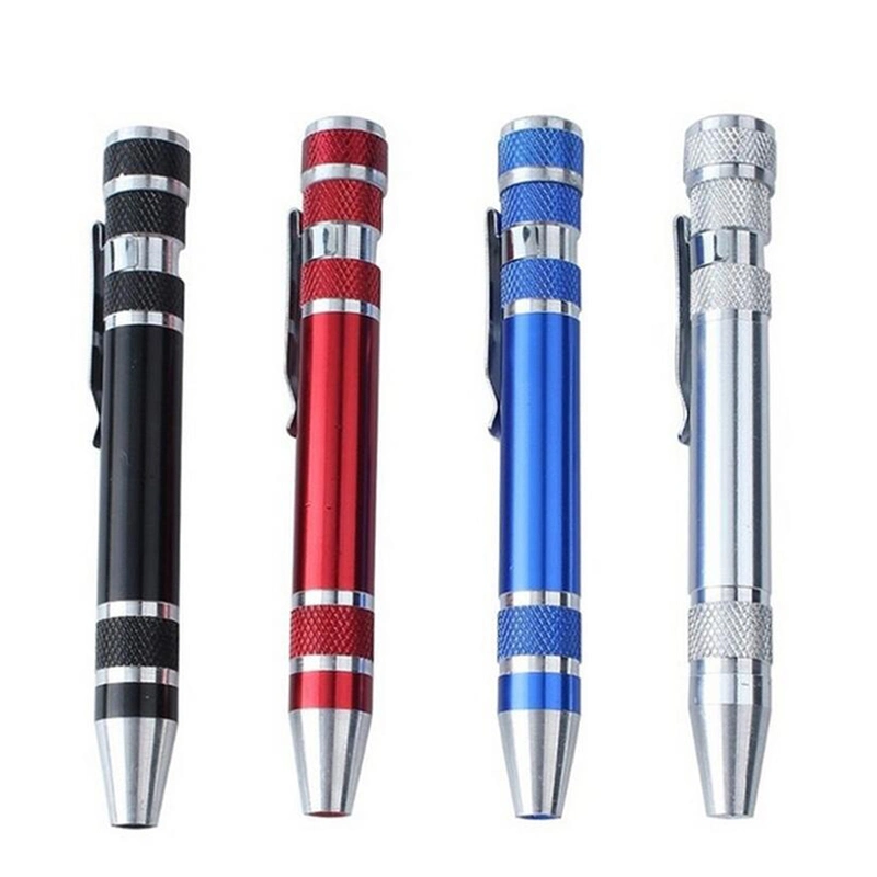 Multifunction 8 in 1 Pocket Precision Mini Screwdriver Pen Repair Hand Tools Kit