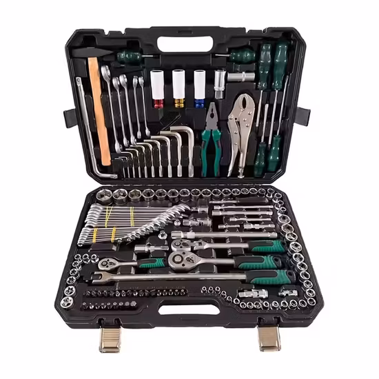 Juego de puntas de destornillador de acero Cr-V y dados de acero al carbono, 21 piezas, herramientas manuales