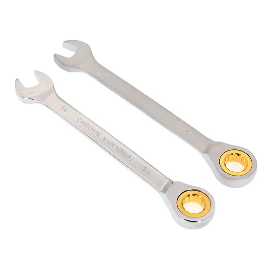 Hecho de acero al carbono, Cr-V, Juego de llaves combinadas, Llave de extremo abierto doble, Herramienta manual profesional, Herrajes, Llave combinada con trinquete, Juego de llaves