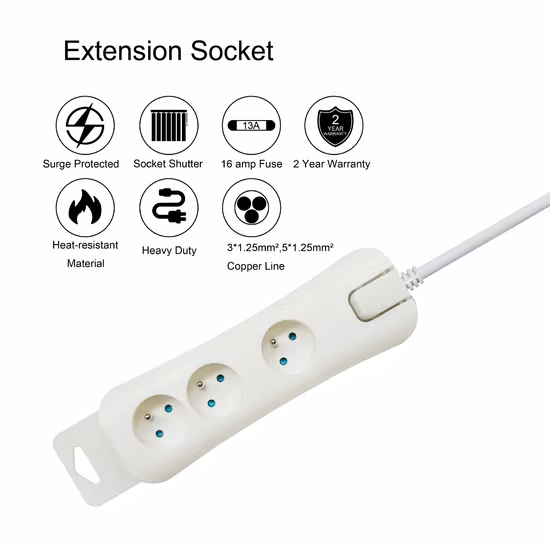 Zócalo francés de cinco bits con adaptador de panel de control