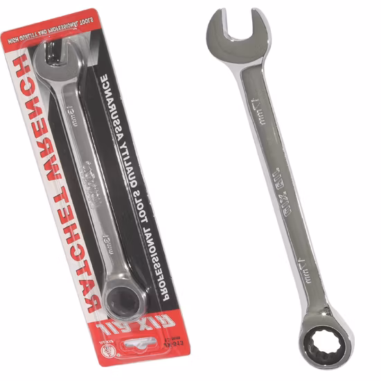 Llave combinada de trinquete Cr-V de alto rendimiento de 8 mm-24 mm