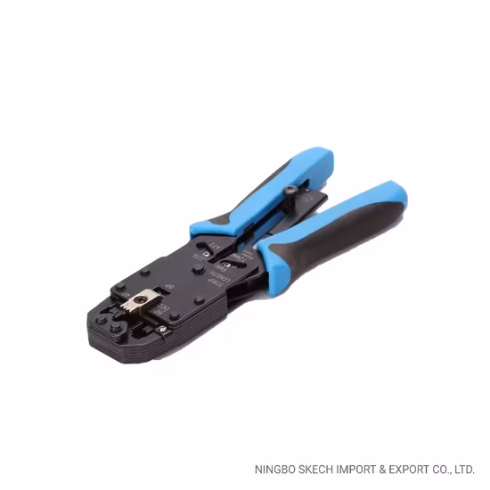 Herramienta de prensado de cable LAN de red para RJ45/8p8c, Rj12/6p6c, Rj11/6p4c, Rj9/4p4c con trinquete