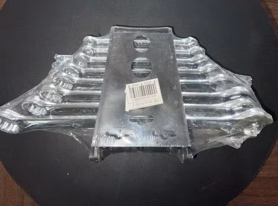 Llave combinada de 10 piezas/llave de anillo abierto con organizador de estantes